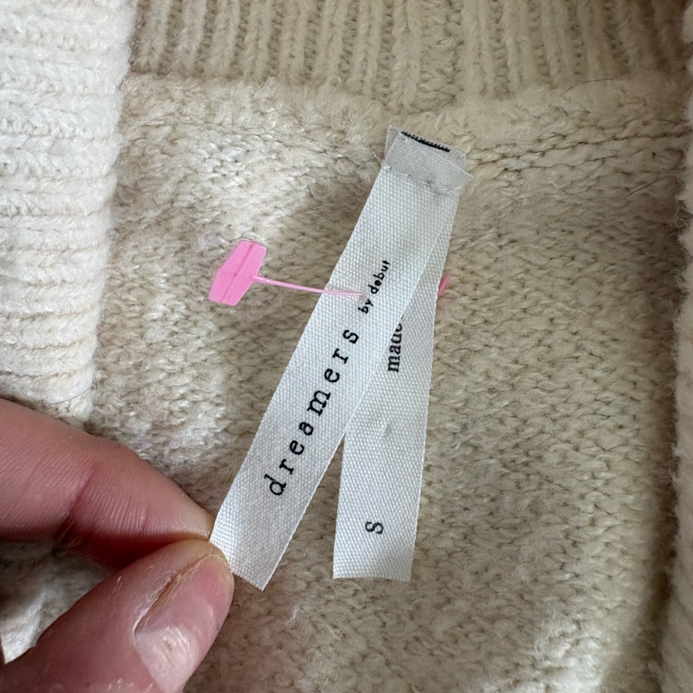 Dreamers by Debut Cream Western-Inspired Horse Button Cardigan Sweater Small - Picture 4 of 4